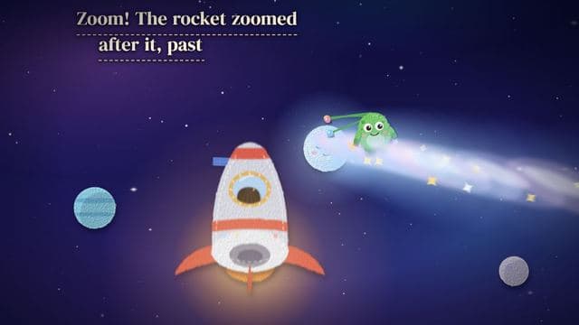 A child in the Space world